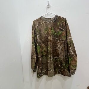 RedHead Men Camouflage Long Sleeve Shirt Size L Oversized